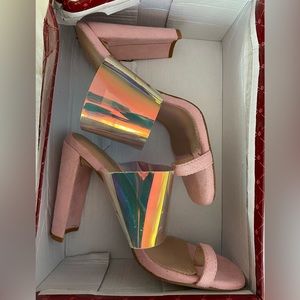 New Direct from Manufacturer! 4inch peep toe mule slide heel sandal